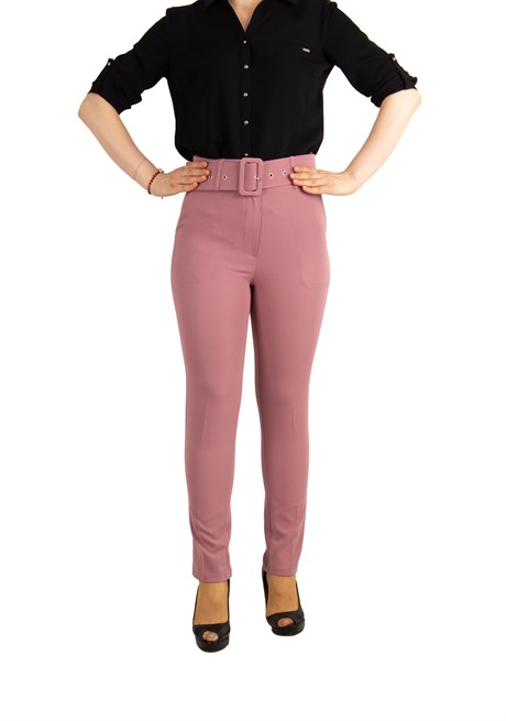 Pants With Matching Belt Casual Formal Office Trousers For Ladies