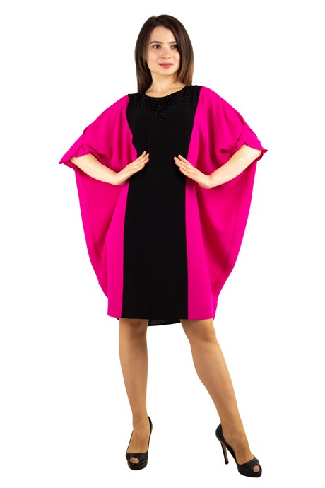 Stony Front Bat Sleeve Mini Dress
