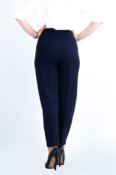 Classic Trouser With Folded Hem Side Button