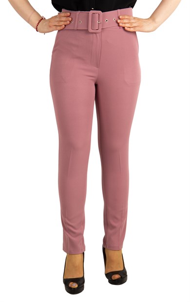 Pants With Matching Belt Casual Formal Office Trousers For Ladies