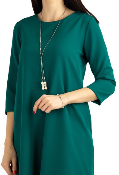 Plain Mini Big Size Dress - Green