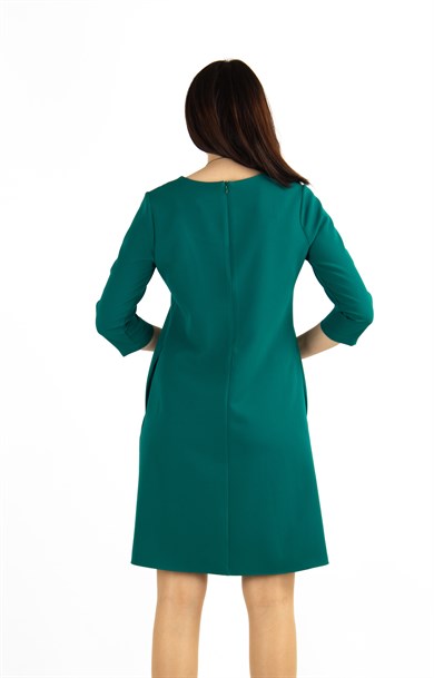 Plain Mini Big Size Dress - Green