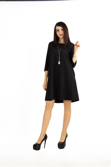 Plain Mini Dress - Black