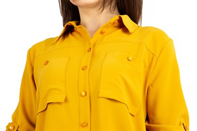 Pocket Detail Classic Shirt - Mustard