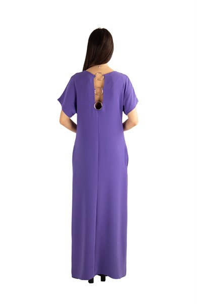 Ring Detail Long Dress - Violet
