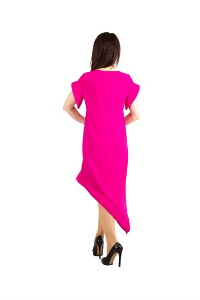 Short Sleeve Asymmetrical Dress